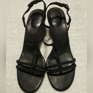 Vaneli Black Women's Strappy Slingback Sandals